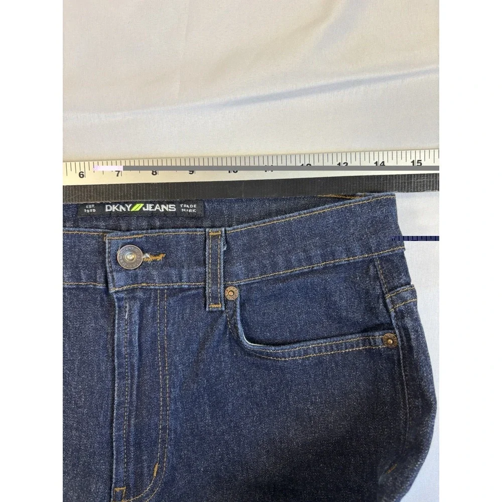 VTG DKNY Women's 6L Times Square Flare Jeans Dark Wash Blue Denim Y2K 90's Retro